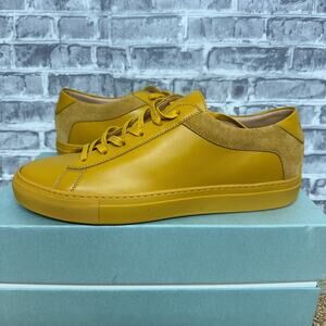 KOIO Capri Zafferano Yellow Leather Shoes Casual Mens Size US 8 / EU 41 New